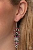 Sophisticated Starlet - Paparazzi Accessories - Red Multi Earrings
