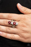 Duplicating Dazzle - Paparazzi Accessories - Red Dainty Ring