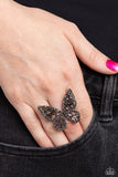 Flauntable Flutter - Paparazzi Accessories - Multi Butterfly Ring