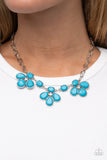 SELFIE-Worth - Paparazzi Accessories - Blue Flower Necklace