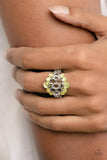 Eden Equinox - Paparazzi Accessories- Yellow Dainty Ring