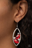 Famously Fashionable - Paparazzi Accessories - Red Earrings