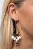 Adobe Air - Paparazzi Accessories - Brass Earrings