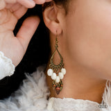 Adobe Air - Paparazzi Accessories - Brass Earrings