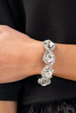 For the Win - Paparazzi Accessories - White Hinge Bracelet