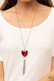 Finding My Forever - Paparazzi Accessories - Red Heart Necklace