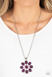 In the MEADOW of Nowhere - Paparazzi Accessories - Multi Purple Flower Necklace