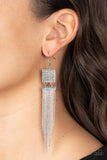 Dramatically Deco - Paparazzi Accessories - White Earrings