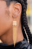 Dramatically Deco - Paparazzi Accessories - Gold Earring