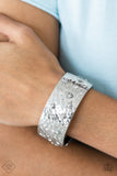 Across the Constellations - Paparazzi Accessories - Silver Stars Hinge Bracelet