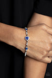 Amor Actually - Paparazzi Accessories - Blue Heart Bracelet