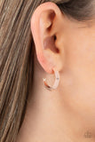 BEVEL Up - Paparazzi Accessories - Rose Gold Hoop Earring