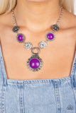 Poppy Persuasion - Paparazzi Accessories - Purple Necklace