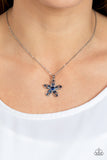 Botanical Ballad - Paparazzi Accessories - Blue Flower Necklace