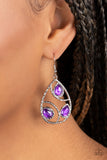 Send the BRIGHT Message - Paparazzi Accessories - Purple Earrings