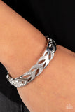 Editor-in-LEAF - Paparazzi Accessories - White Leaf Hinge Bracelet