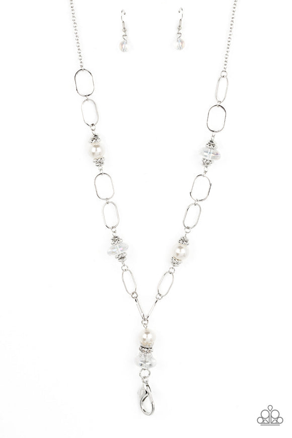Creative Couture - Paparazzi Accessories - White Lanyard Necklace