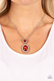 Castle Diamonds - Paparazzi Accessories - Red Rhinestone Necklace