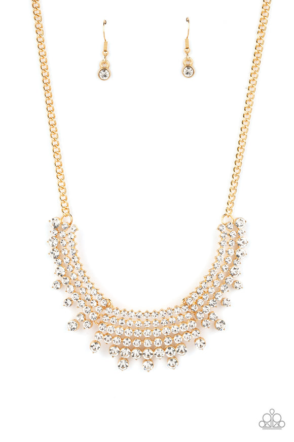 Shimmering Song - Paparazzi Accessories - Gold LOTP Necklace