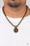 Pendant Dreams - Paparazzi Accessories - Brass Men's Necklace