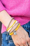 Offshore Outing - Paparazzi Accessories - Yellow Bracelet