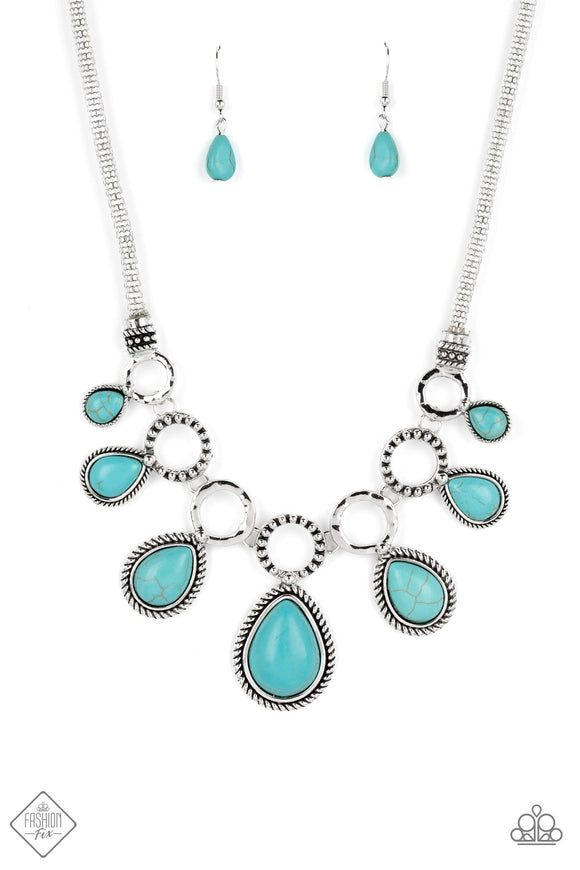 Riverside Relic - Paparazzi Accessories - Blue Turquoise Necklace