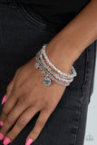 Teenage DREAMER - Paparazzi Accessories - Pink Charm Bracelet