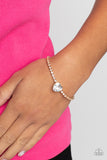 Bedazzled Beauty - Paparazzi Accessories - Gold Heart Bracelet