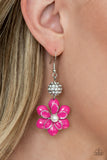 Bewitching Botany - Paparazzi Accessories - Pink Flower Earrings