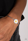 DAISY Little Thing - Paparazzi Accessories - Silver Flower Slip Knot Bracelet