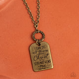 Persevering Philippians - Paparazzi Accessories - Brass Necklace