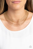 Cascading Chains - Paparazzi Accessories - Gold Necklace