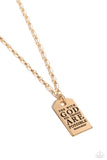 Possible Pendant - Paparazzi Accessories - Gold Necklace