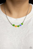 BOUQUET We Go - Paparazzi Accessories - Green Flower Necklace