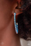 Put a STRING on It - Paparazzi Accessories - Blue Hoop Earrings