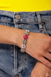 Floral Fair - Paparazzi Accessories - Pink Flower Bracelet