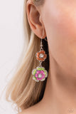 Intricate Impression - Paparazzi Accessories - Multi Flower Earrings