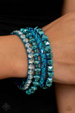 Punk Pattern - Paparazzi Accessories - Blue Bracelet