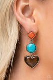 Desertscape Debut - Paparazzi Accessories - Brown Cat's Eye Earrings