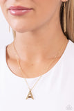 Leave Your Initials - Paparazzi Accessories - Gold - A - Necklace