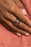 Slanted Shimmer - Paparazzi Accessories - Copper Ring